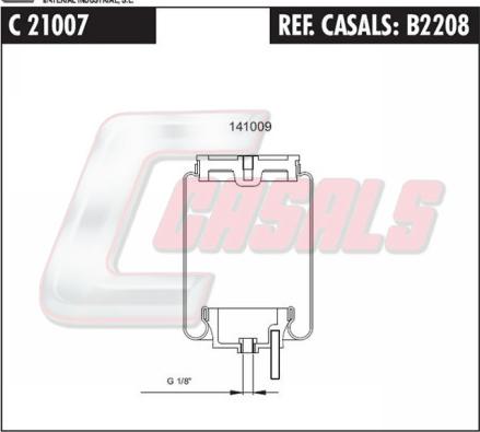 Casals B2208 - Гаситель, крепление кабины autosila-amz.com