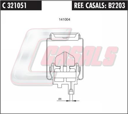 Casals B2203 - Баллон пневматической рессоры, крепление кабины autosila-amz.com