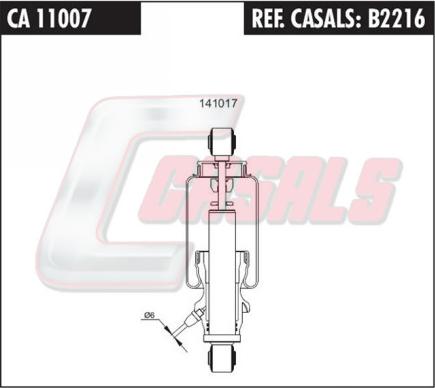 Casals B2216 - Гаситель, крепление кабины autosila-amz.com