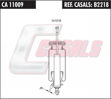 Casals B2218 - Баллон пневматической рессоры, крепление кабины autosila-amz.com