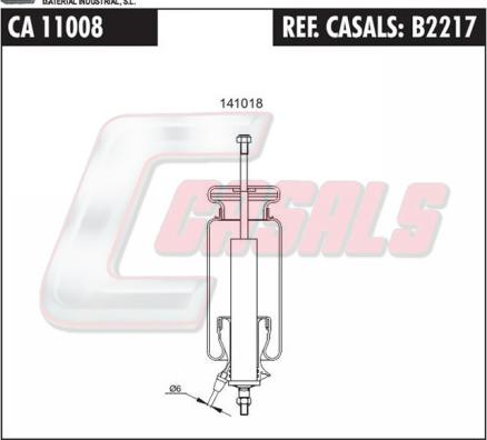 Casals B2217 - Баллон пневматической рессоры, крепление кабины autosila-amz.com