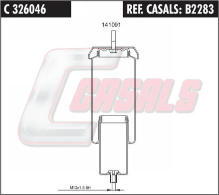 Casals B2283 - Гаситель, крепление кабины autosila-amz.com