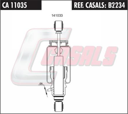 Casals B2234 - Гаситель, крепление кабины autosila-amz.com