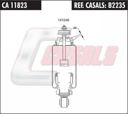 Casals B2235 - Гаситель, крепление кабины autosila-amz.com