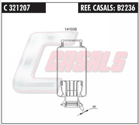 Casals B2236 - Баллон пневматической рессоры, крепление кабины autosila-amz.com