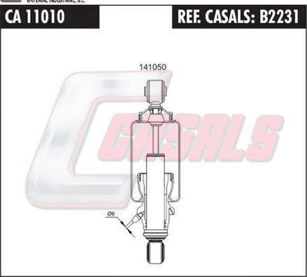 Casals B2231 - Гаситель, крепление кабины autosila-amz.com