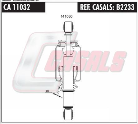 Casals B2233 - Гаситель, крепление кабины autosila-amz.com