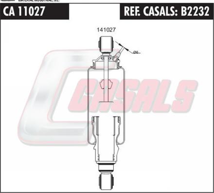 Casals B2232 - Гаситель, крепление кабины autosila-amz.com