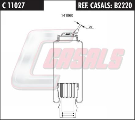Casals B2220 - Гаситель, крепление кабины autosila-amz.com