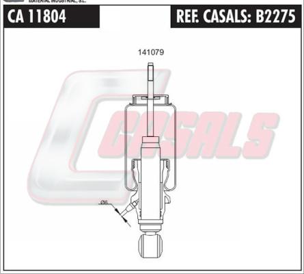 Casals B2275 - Баллон пневматической рессоры, крепление кабины autosila-amz.com