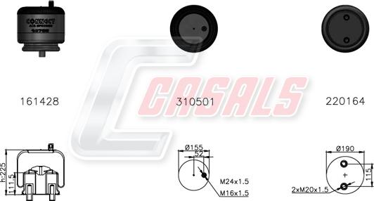 Casals B2761 - Кожух пневматической рессоры autosila-amz.com