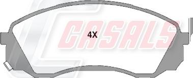 Casals BKM597 - Тормозные колодки, дисковые, комплект autosila-amz.com