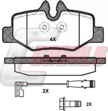 Casals BKM003 - Тормозные колодки, дисковые, комплект autosila-amz.com