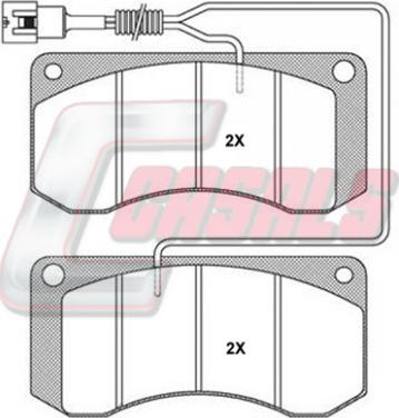 Casals BKM1046 - Тормозные колодки, дисковые, комплект autosila-amz.com