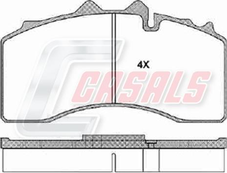 Casals BKM228 - Тормозные колодки, дисковые, комплект autosila-amz.com