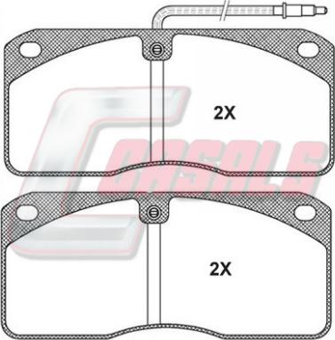 Casals BKM702 - Тормозные колодки, дисковые, комплект autosila-amz.com