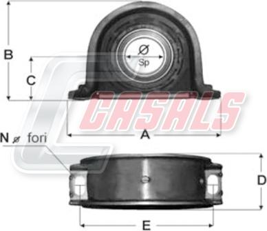 Casals ST45 - Подвеска, карданный вал autosila-amz.com