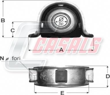 Casals ST65 - Подвеска, карданный вал autosila-amz.com