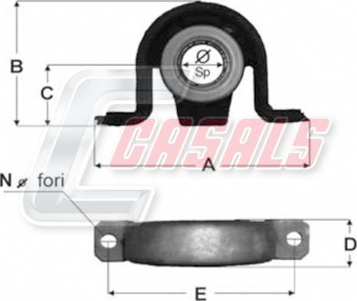 Casals ST13 - Подвеска, карданный вал autosila-amz.com