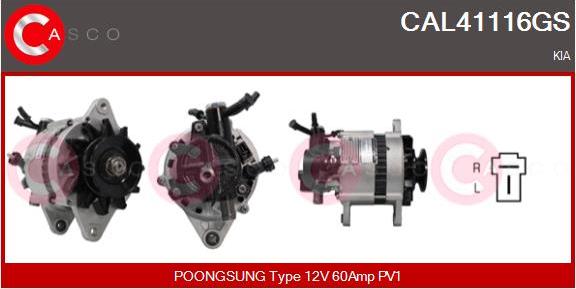Casco CAL41116GS - Генератор autosila-amz.com