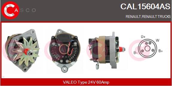Casco CAL15604AS - Генератор autosila-amz.com