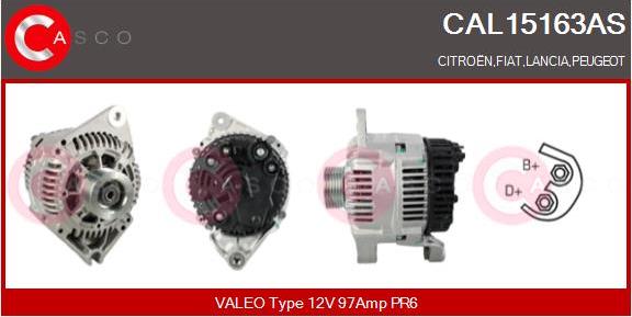 Casco CAL15163AS - Генератор autosila-amz.com