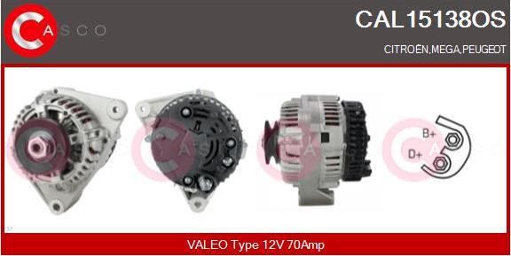 Casco CAL15138OS - Генератор autosila-amz.com