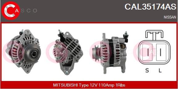 Casco CAL35174AS - Генератор autosila-amz.com