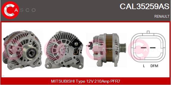 Casco CAL35259AS - Генератор autosila-amz.com