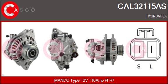 Casco CAL32115AS - Генератор autosila-amz.com