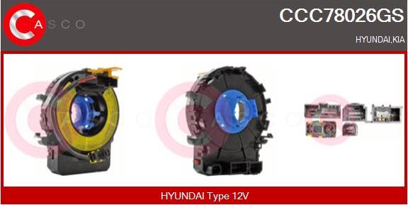 Casco CCC78026GS - Витая пружина, подушка безопасности autosila-amz.com