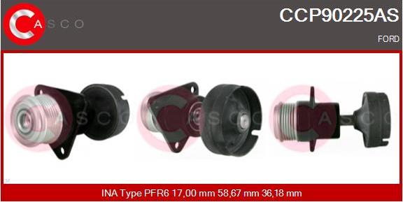 Casco CCP90225AS - Шкив генератора, муфта autosila-amz.com