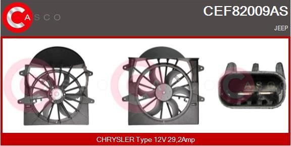 Casco CEF82009AS - Электродвигатель, вентилятор радиатора autosila-amz.com