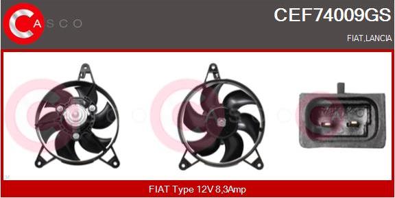 Casco CEF74009GS - Электродвигатель, вентилятор радиатора autosila-amz.com