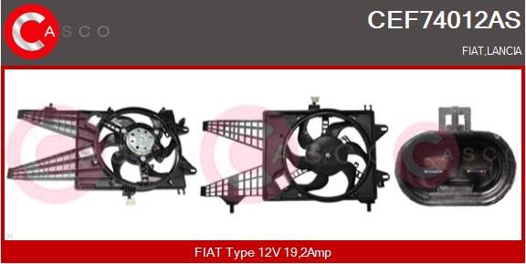 Casco CEF74012AS - Электродвигатель, вентилятор радиатора autosila-amz.com