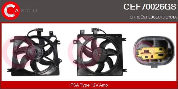 Casco CEF70026GS - Электродвигатель, вентилятор радиатора autosila-amz.com