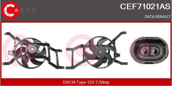 Casco CEF71021AS - Электродвигатель, вентилятор радиатора autosila-amz.com