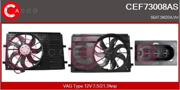 Casco CEF73008AS - Электродвигатель, вентилятор радиатора autosila-amz.com