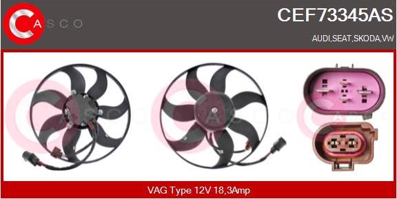 Casco CEF73345AS - Вентилятор, охлаждение двигателя autosila-amz.com