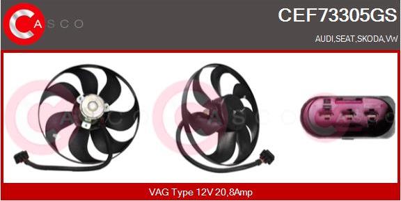Casco CEF73305GS - Вентилятор, охлаждение двигателя autosila-amz.com