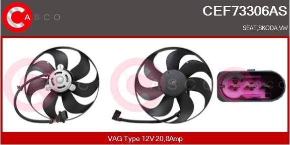 Casco CEF73306AS - Вентилятор, охлаждение двигателя autosila-amz.com