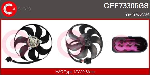 Casco CEF73306GS - Вентилятор, охлаждение двигателя autosila-amz.com