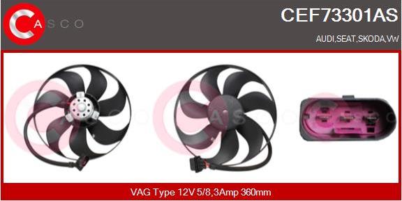 Casco CEF73301AS - Вентилятор, охлаждение двигателя autosila-amz.com