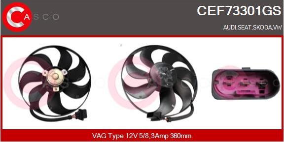 Casco CEF73301GS - Вентилятор, охлаждение двигателя autosila-amz.com