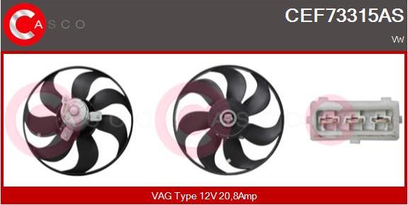 Casco CEF73315AS - Вентилятор, охлаждение двигателя autosila-amz.com