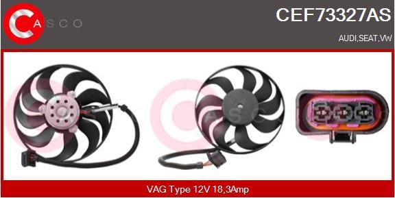 Casco CEF73327AS - Вентилятор, охлаждение двигателя autosila-amz.com