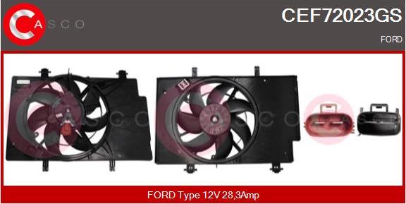 Casco CEF72023GS - Электродвигатель, вентилятор радиатора autosila-amz.com