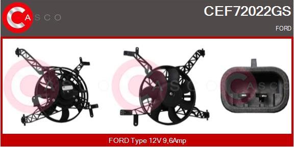 Casco CEF72022GS - Электродвигатель, вентилятор радиатора autosila-amz.com