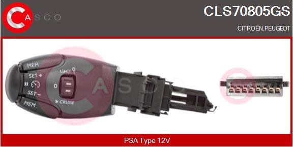 Casco CLS70805GS - Переключатель управления, сист. регулирования скорости autosila-amz.com