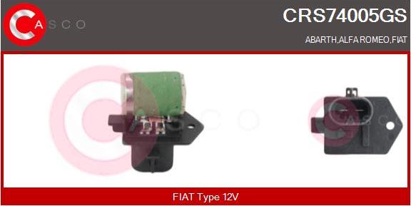 Casco CRS74005GS - Дополнительный резистор, электромотор - вентилятор радиатора autosila-amz.com